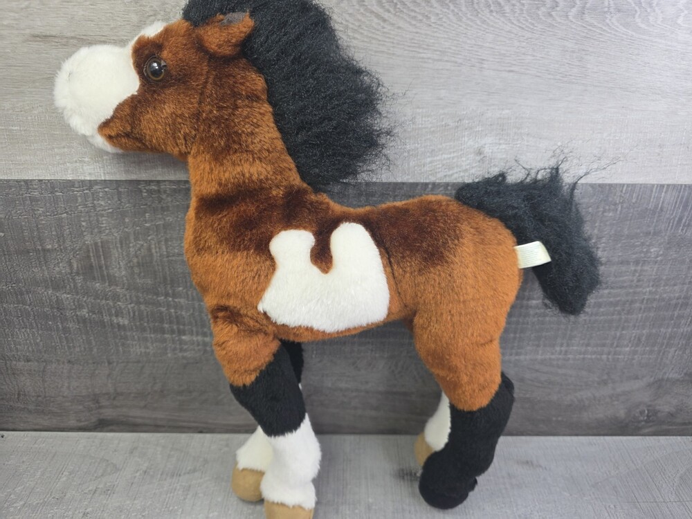 Breyer Plush Pony Brown With Black Leg & White Spot Pinto 14" Horse Stuffed bin5